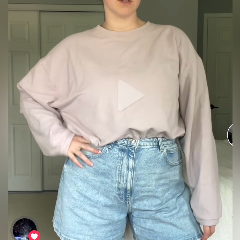 Babaton Oversized Cropped Sweatshirt